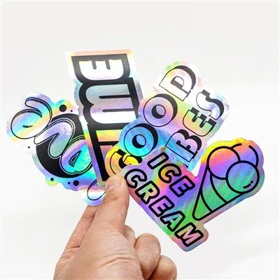 Holographic Stickers — Brand Mockup