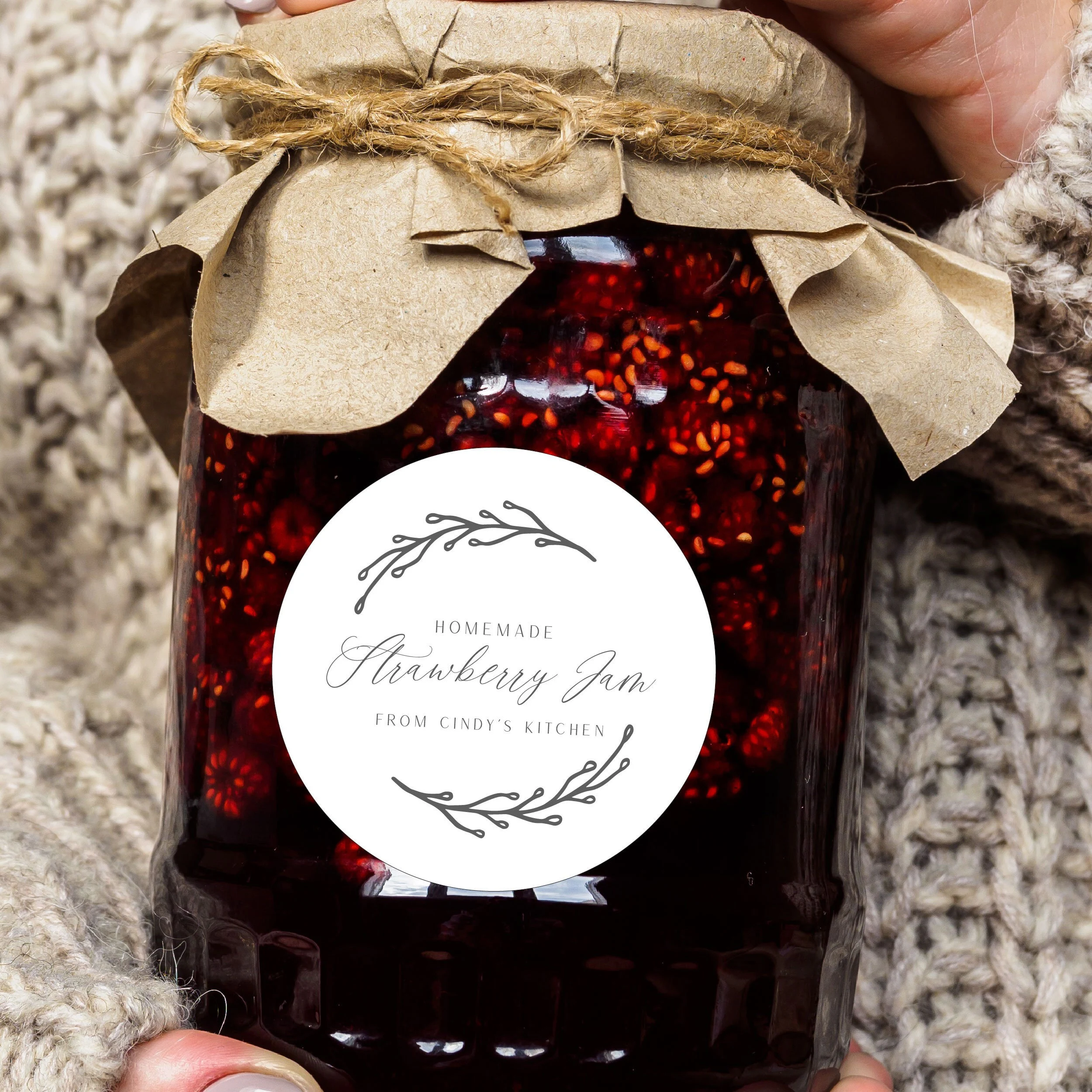 Jar & Bottle Labels — Close-Up