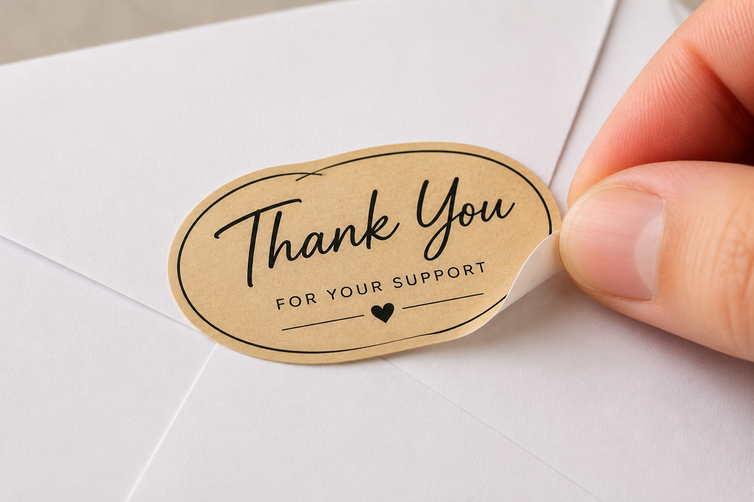 Thank You Stickers — Close-Up